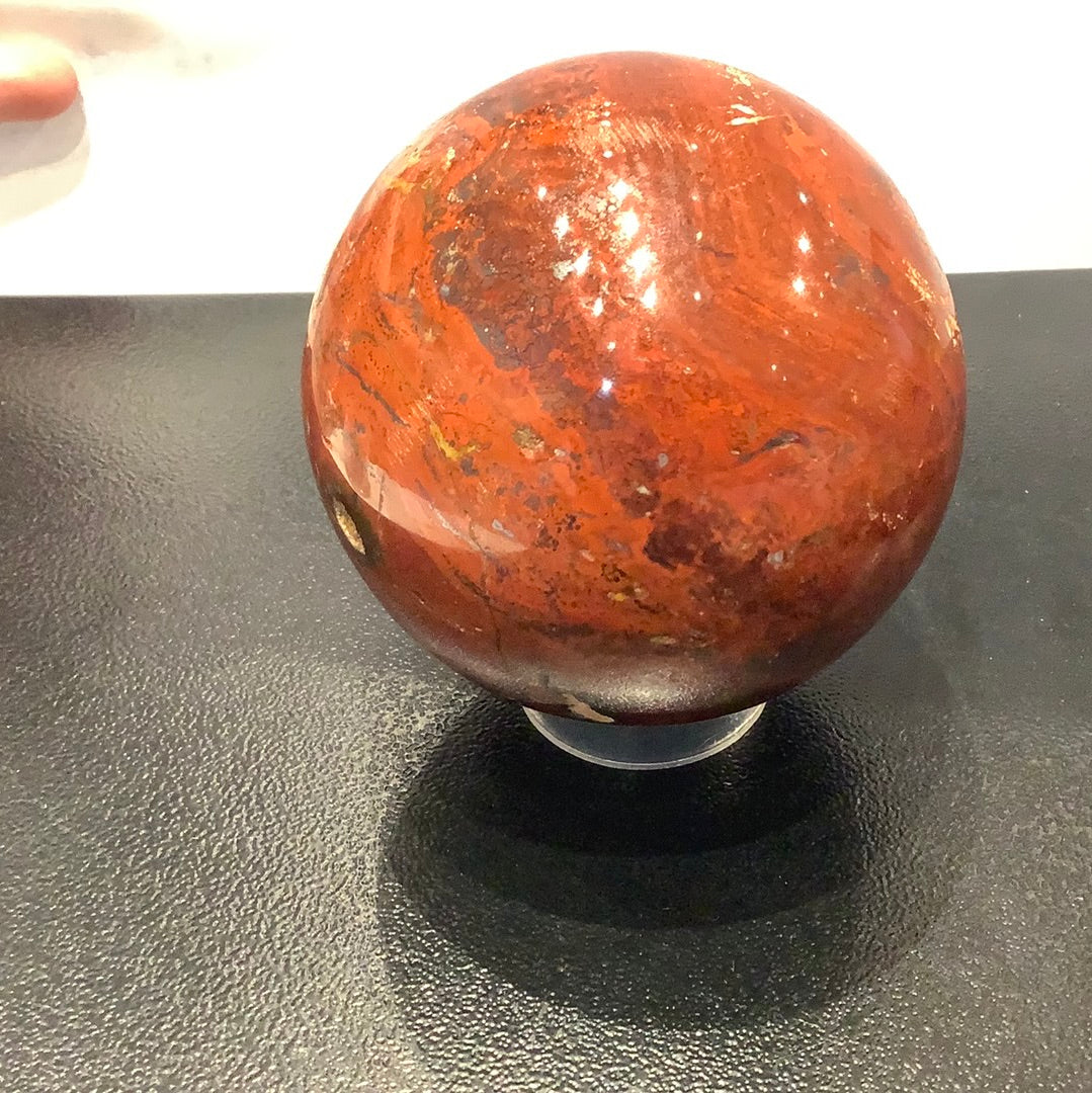 Red Jasper shpere With Stand