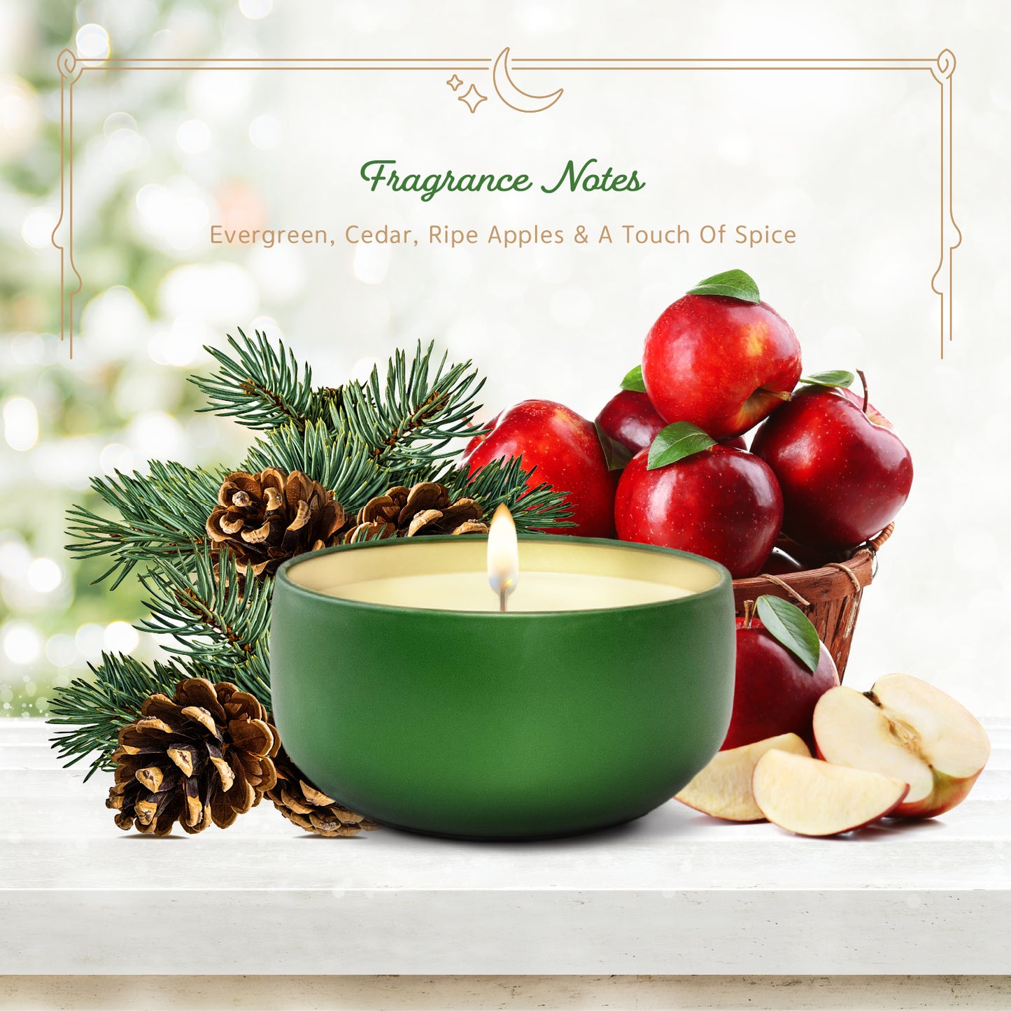 Alpine Apple - Christmas Candle Collection - 6.5 oz Tin