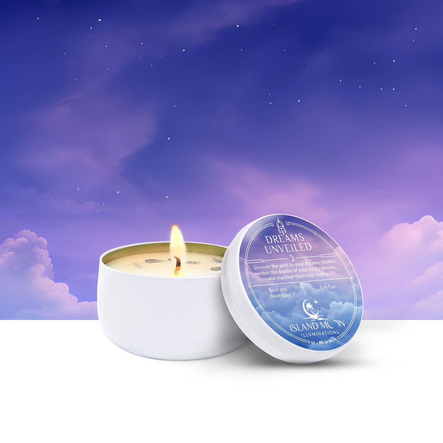 Island Moon Illuminations - Dreams Unveiled - Candle Tin 6 oz