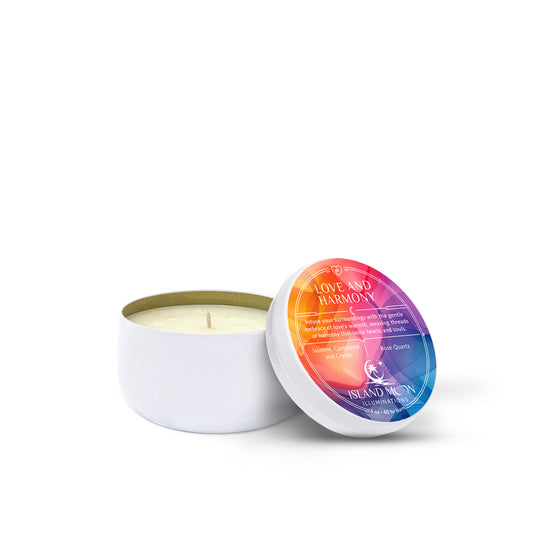 Island Moon Illuminations - Love and Harmony - Candle Tin 6 oz