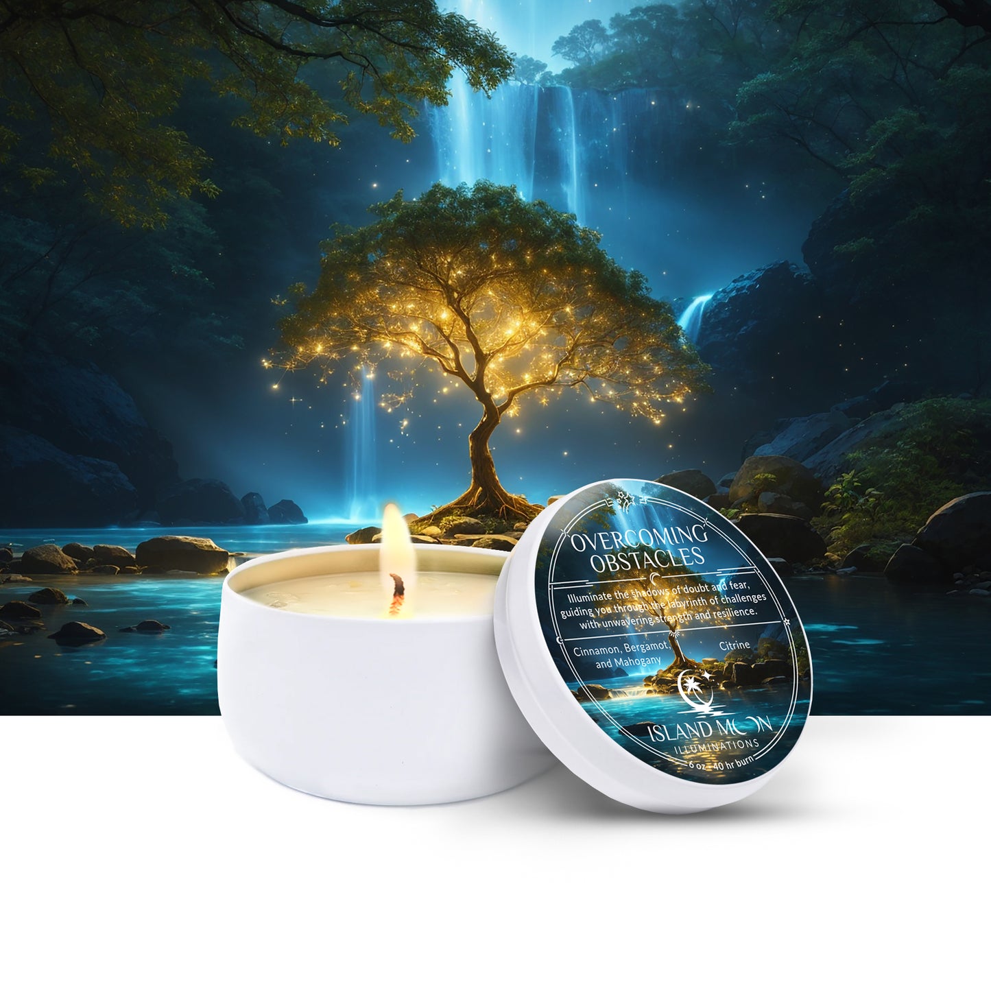 Island Moon Illuminations - Overcoming Obstacles - Candle Tin 6 oz