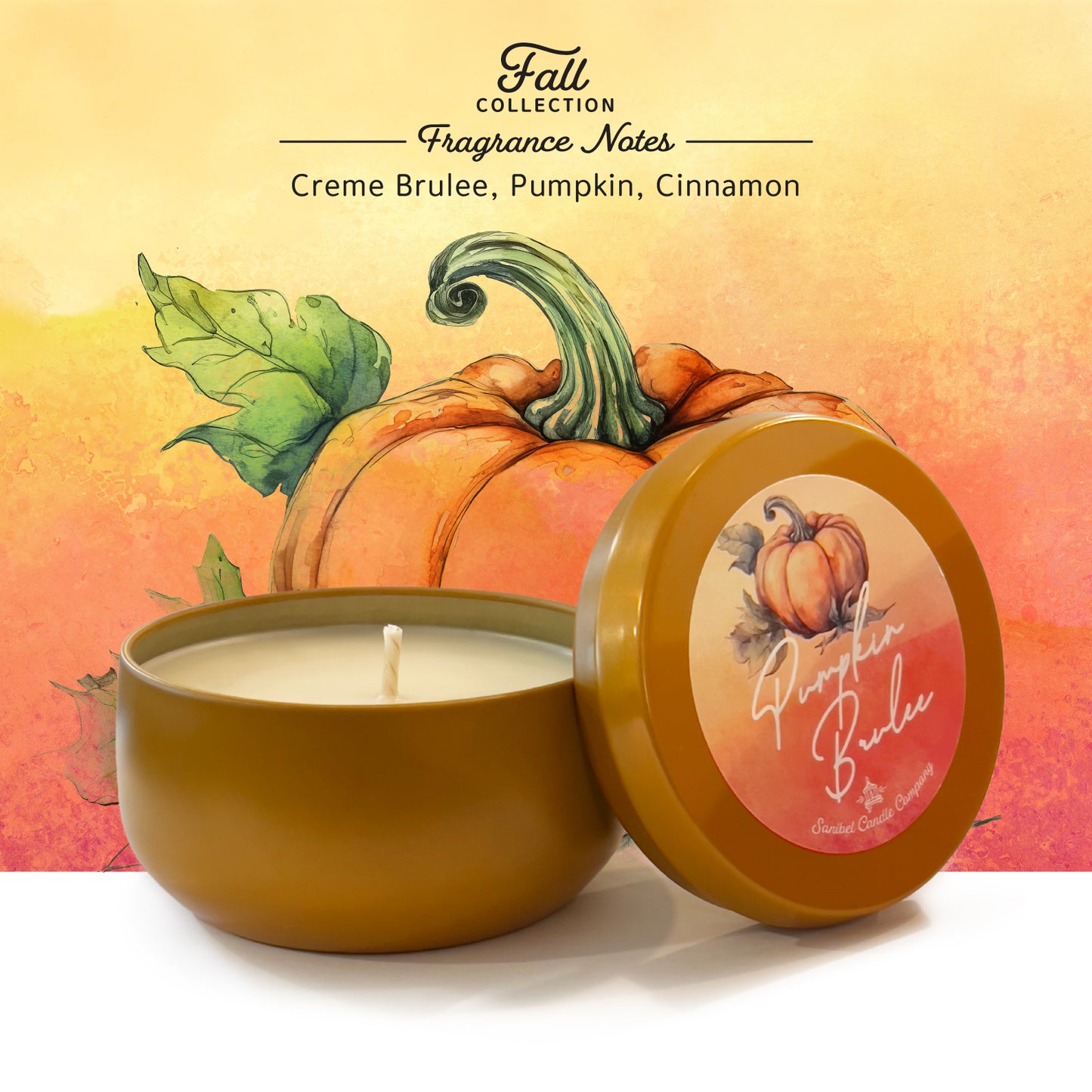 Pumpkin Brûlée - Fall Collection - 6.4 oz Tin