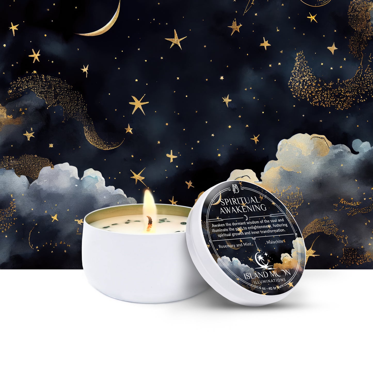 Island Moon Illuminations - Spiritual Awakening - Candle Tin 6 oz