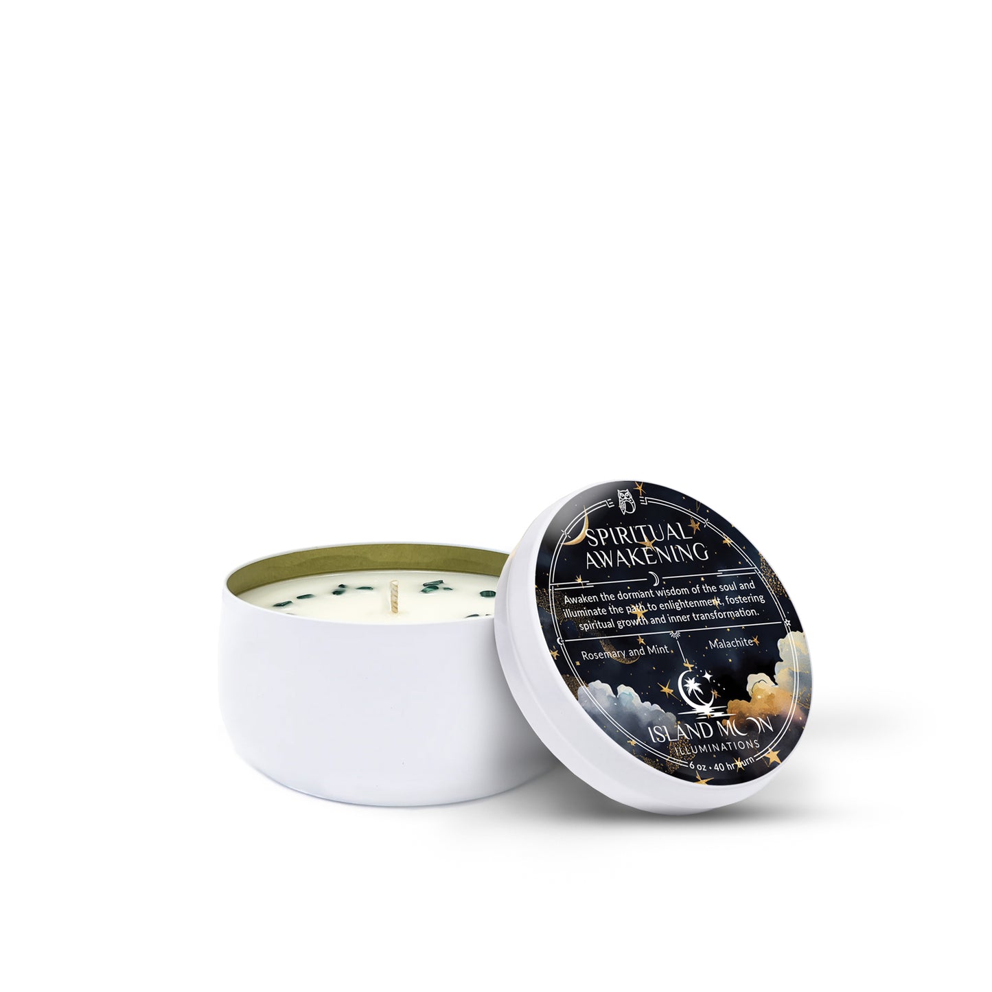 Island Moon Illuminations - Spiritual Awakening - Candle Tin 6 oz