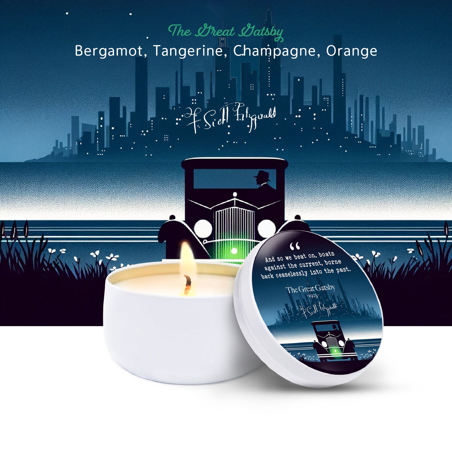 The Great Gatsby - Quotable Flame - Candle Tin 6 oz