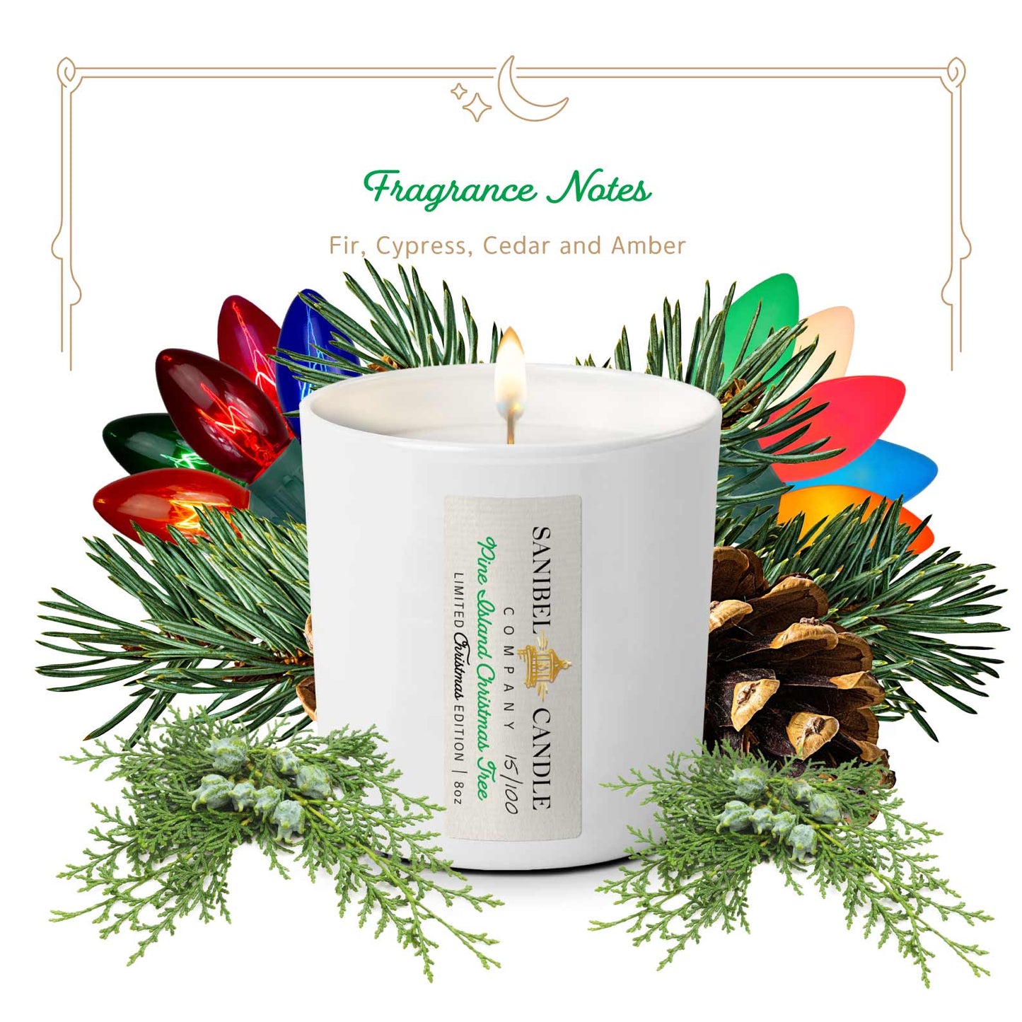 Pine Island Christmas Tree - Christmas Candle - 8 oz