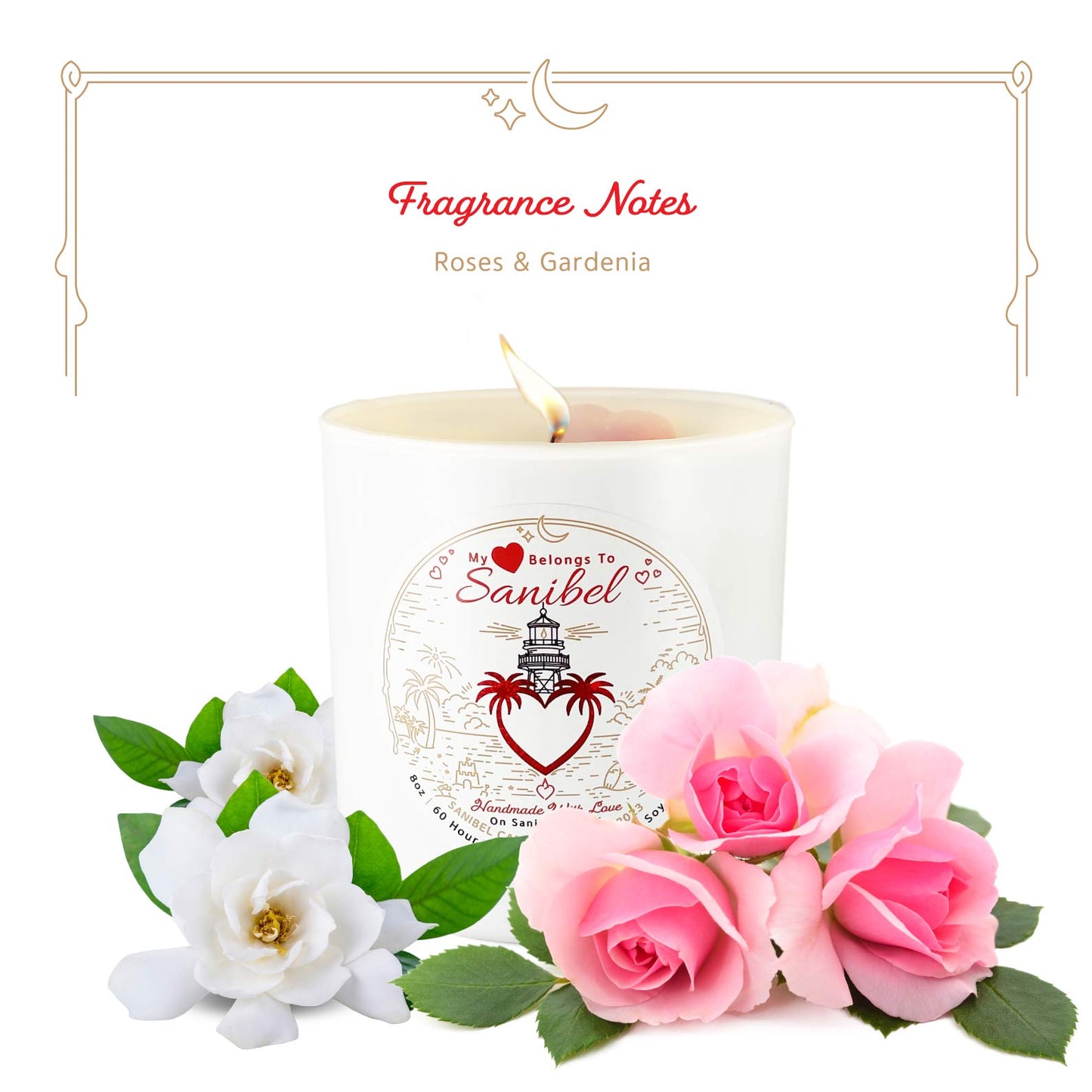 My Heart Belongs To Sanibel - Valentine's Day Candle - 8 oz