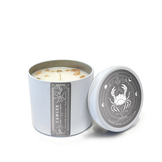 Island Moon Illuminations - Zodiac Signs - Cancer - Candle Tin 11 oz