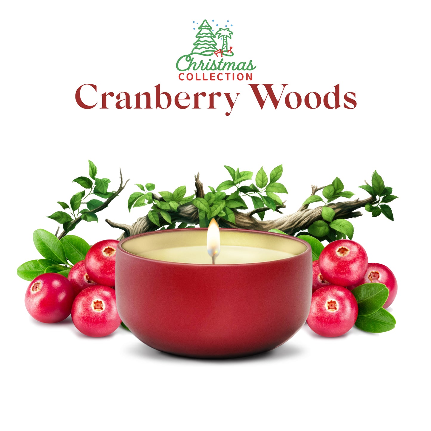 Cranberry Woods - Christmas Candle Collection - 6.5 oz Tin