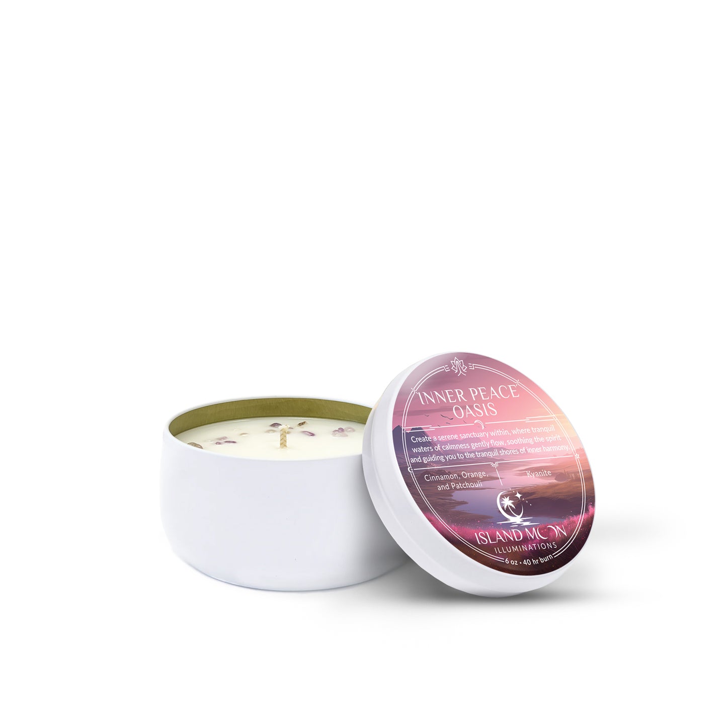 Island Moon Illuminations - Inner Peace Oasis - Candle Tin 6 oz