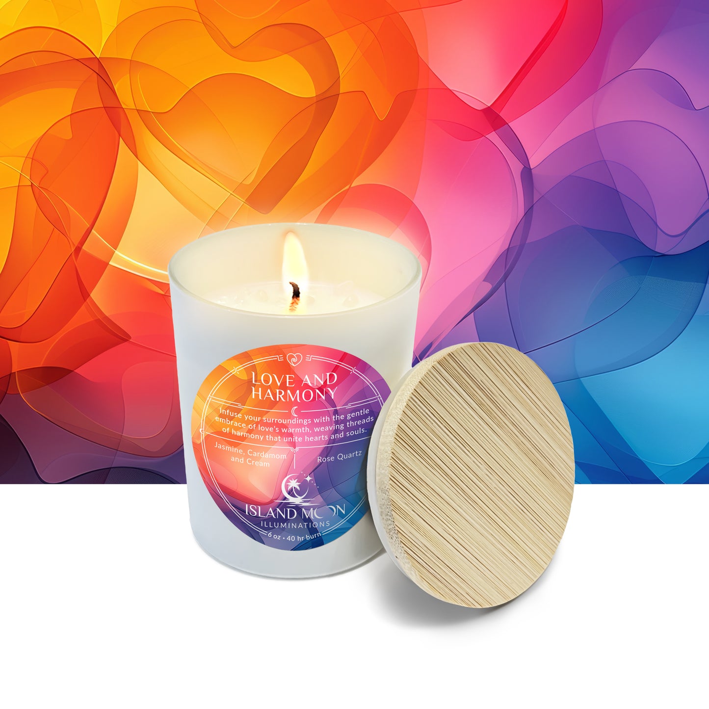 Island Moon Illuminations - Love and Harmony - Candle 6 oz