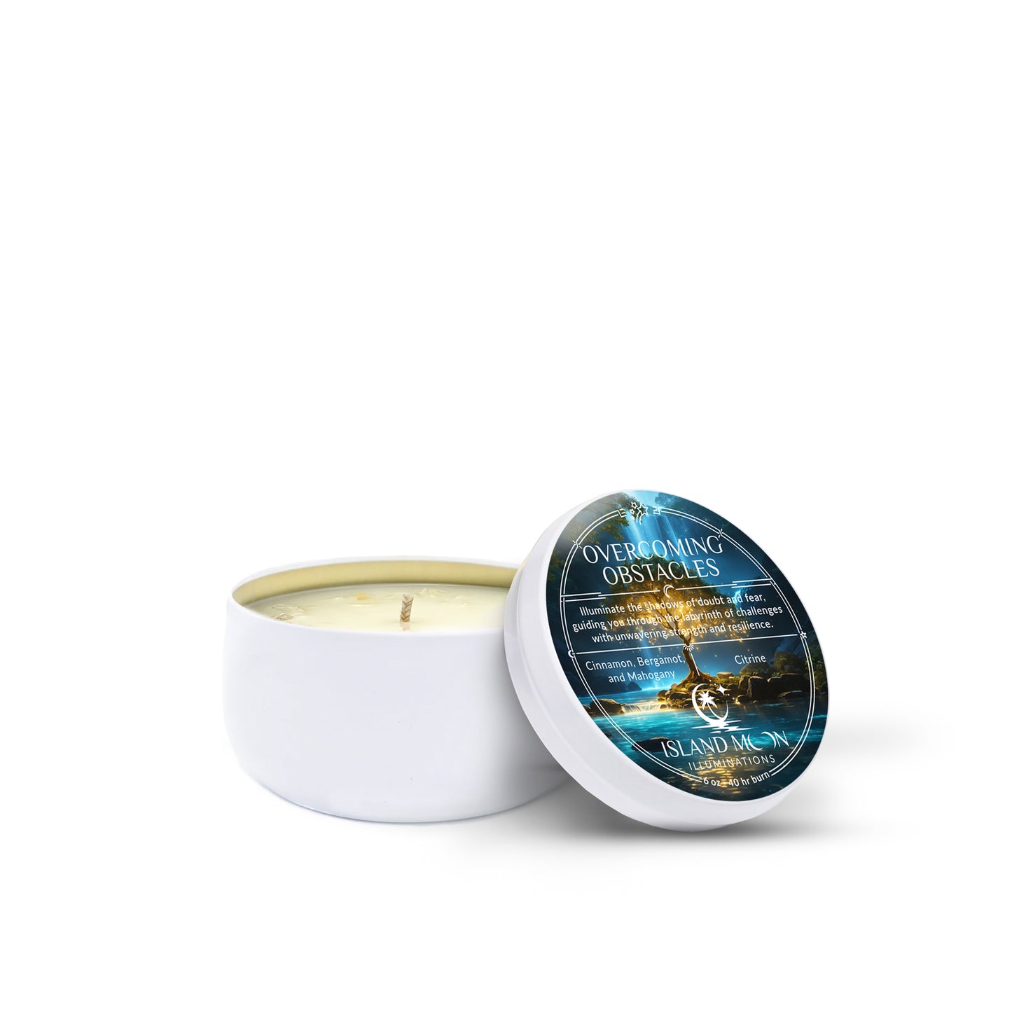 Island Moon Illuminations - Overcoming Obstacles - Candle Tin 6 oz