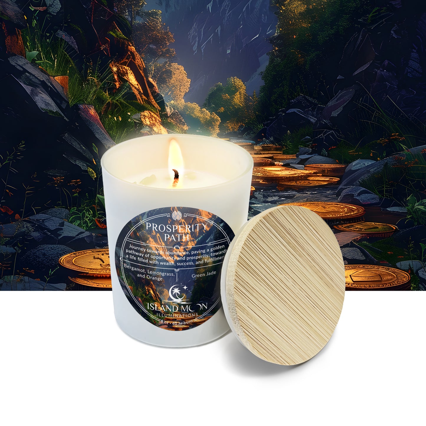 Island Moon Illuminations - Prosperity Path - Candle 6 oz