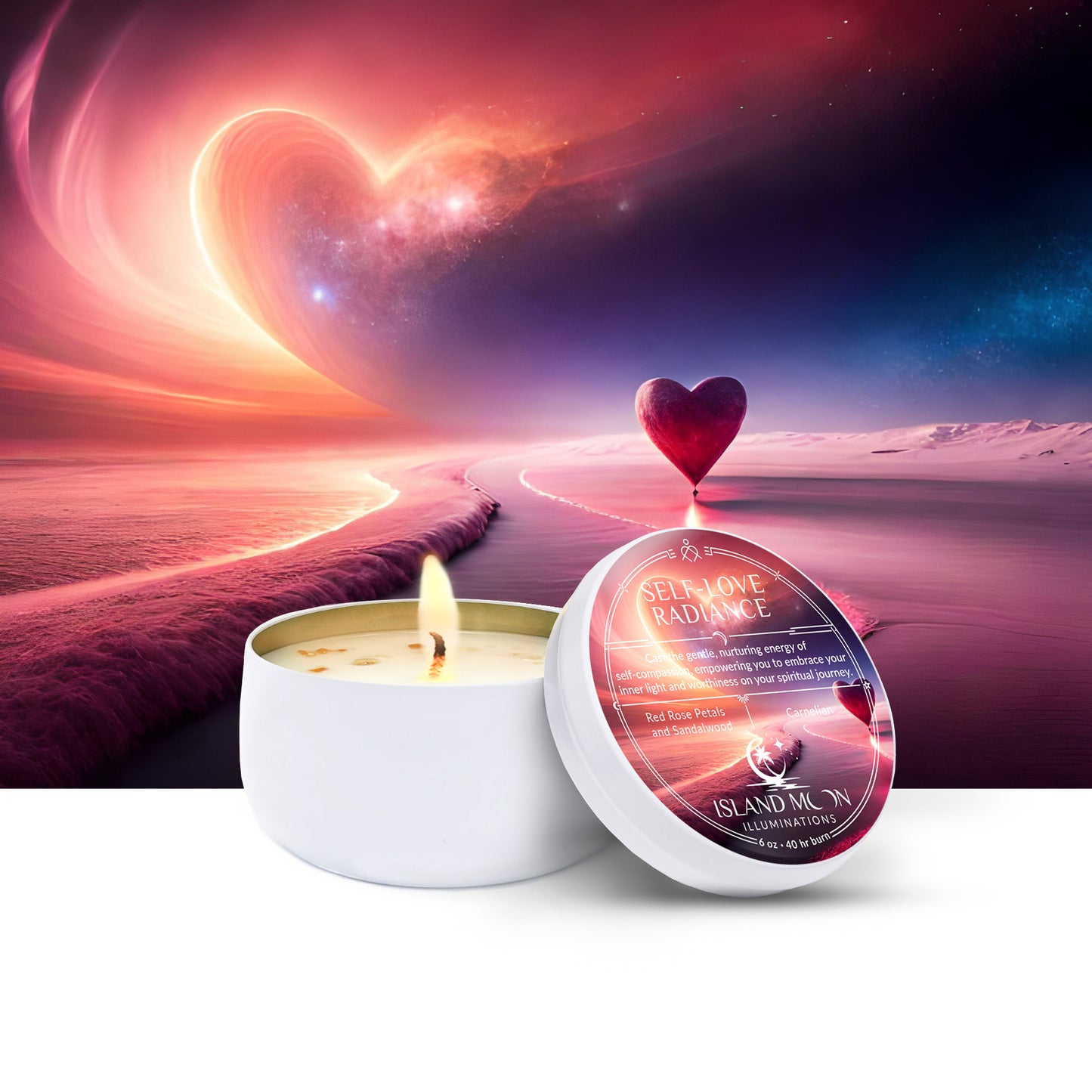 Island Moon Illuminations - Self-love Radiance - Candle Tin 6 oz