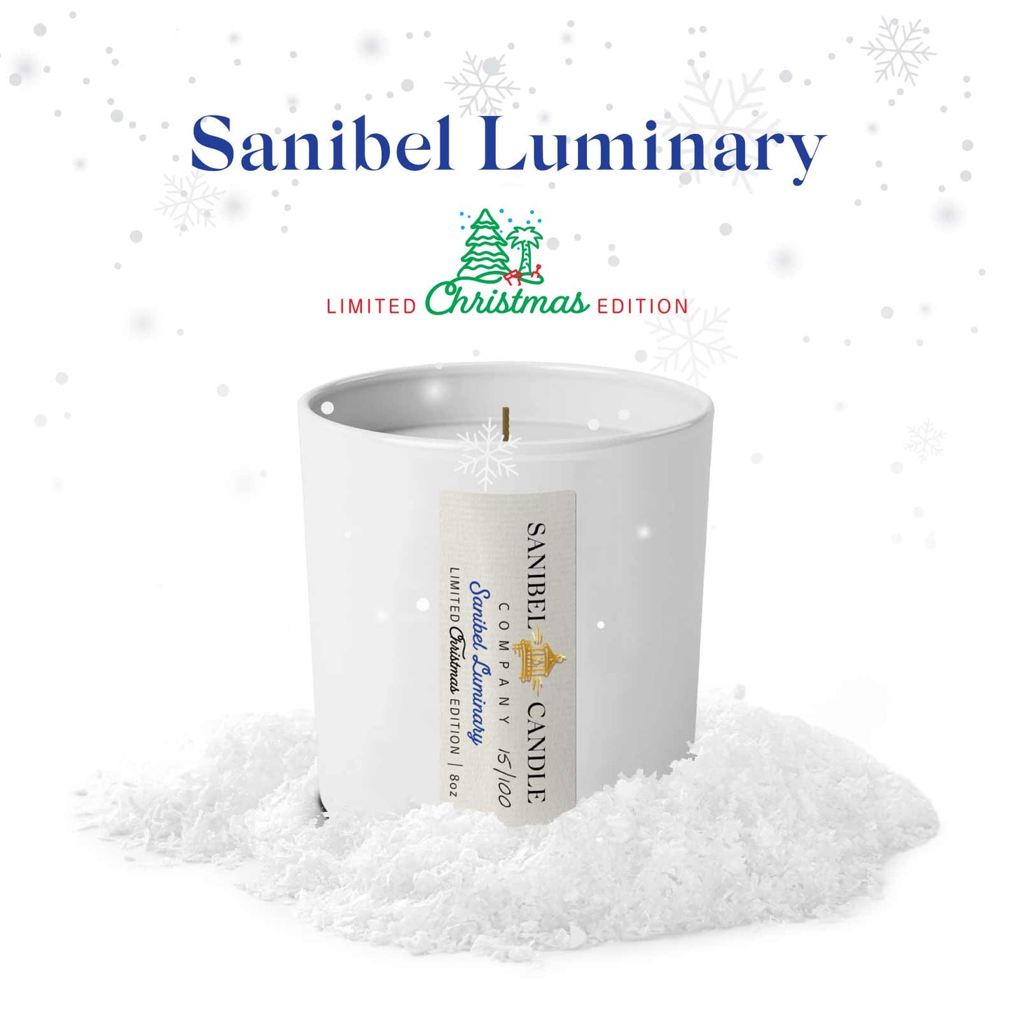 Sanibel Luminary - Christmas Candle - 8 oz