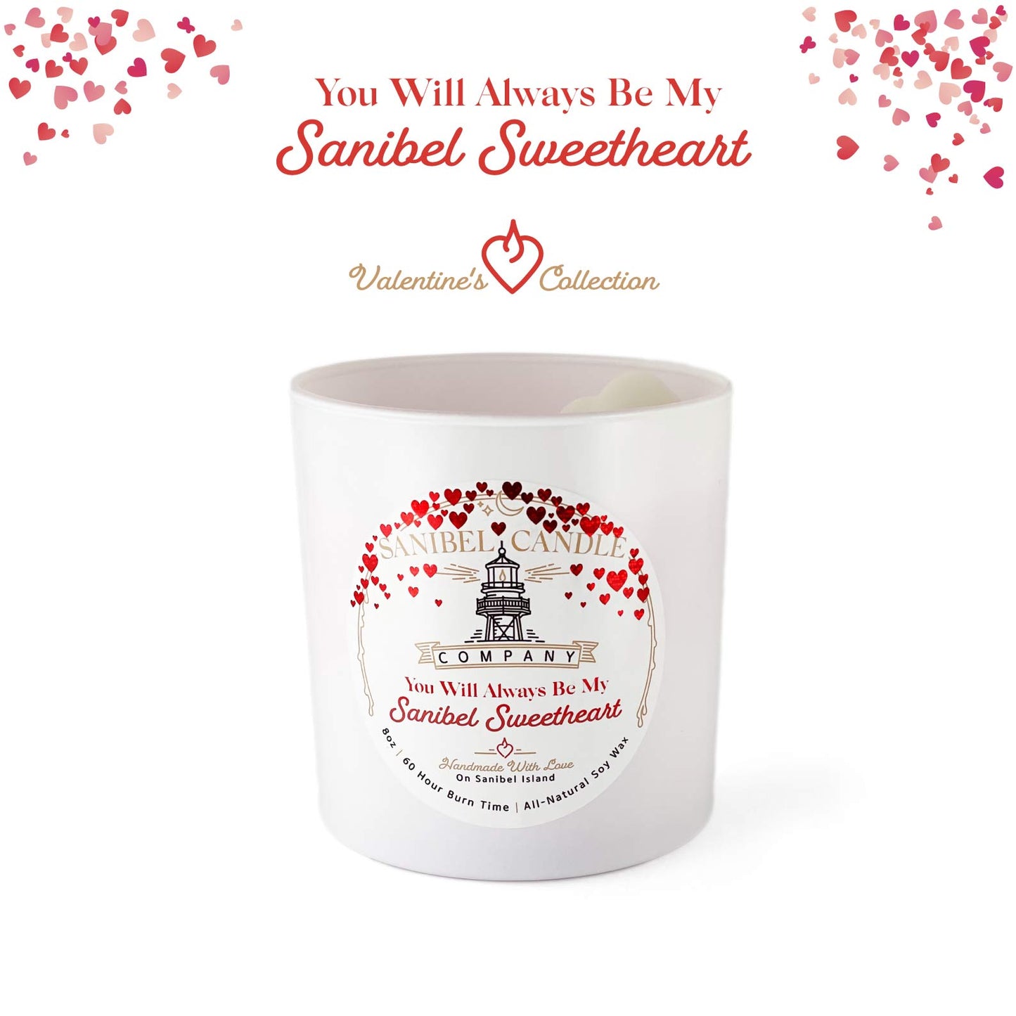 Sanibel Sweetheart - Valentine's Day Candle - 8 oz