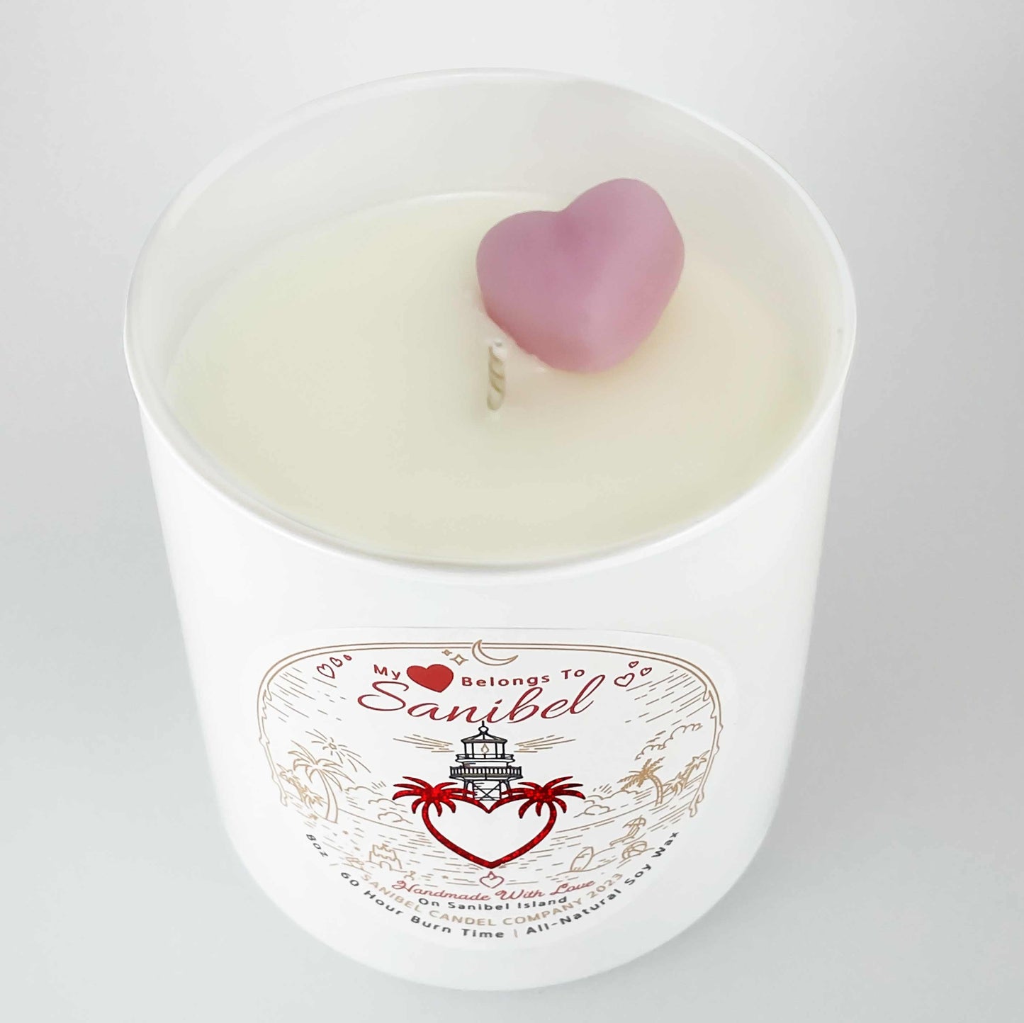 My Heart Belongs To Sanibel - Valentine's Day Candle - 8 oz